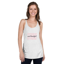 Load image into Gallery viewer, Strong and beautiful, Women&#39;s Racerback Tank
